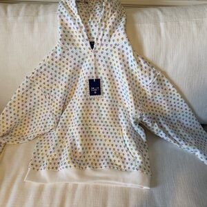 Roller Rabbit Disco Hearts Wave Hoodie M Medium